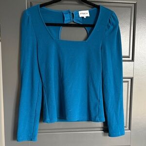 FRNCH Teal Long Sleeve Blouse